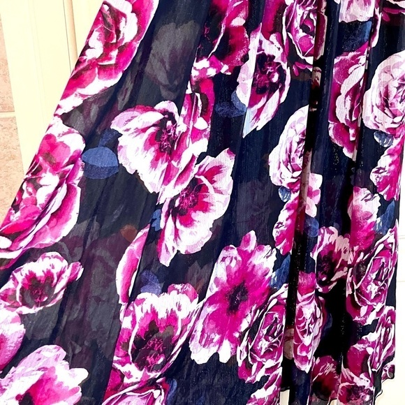 EnFocus Studio Sleeveless Floral Jewel Waisted Maxi Dress Size 6 - Picture 5 of 8